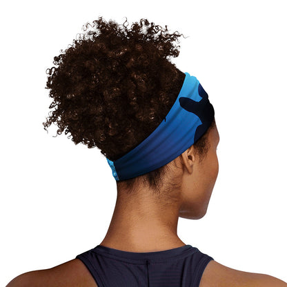 Sea Turtle Family Underwater Print Sports Headband