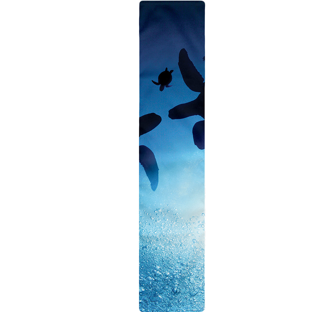 Sea Turtle Family Underwater Print Table Runner