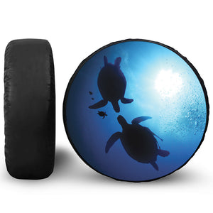 Sea Turtle Family Underwater Print Tire Cover