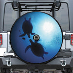 Sea Turtle Family Underwater Print Tire Cover With Camera Hole