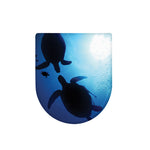 Sea Turtle Family Underwater Print Toilet Lid Cover