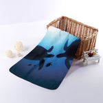 Sea Turtle Family Underwater Print Towel