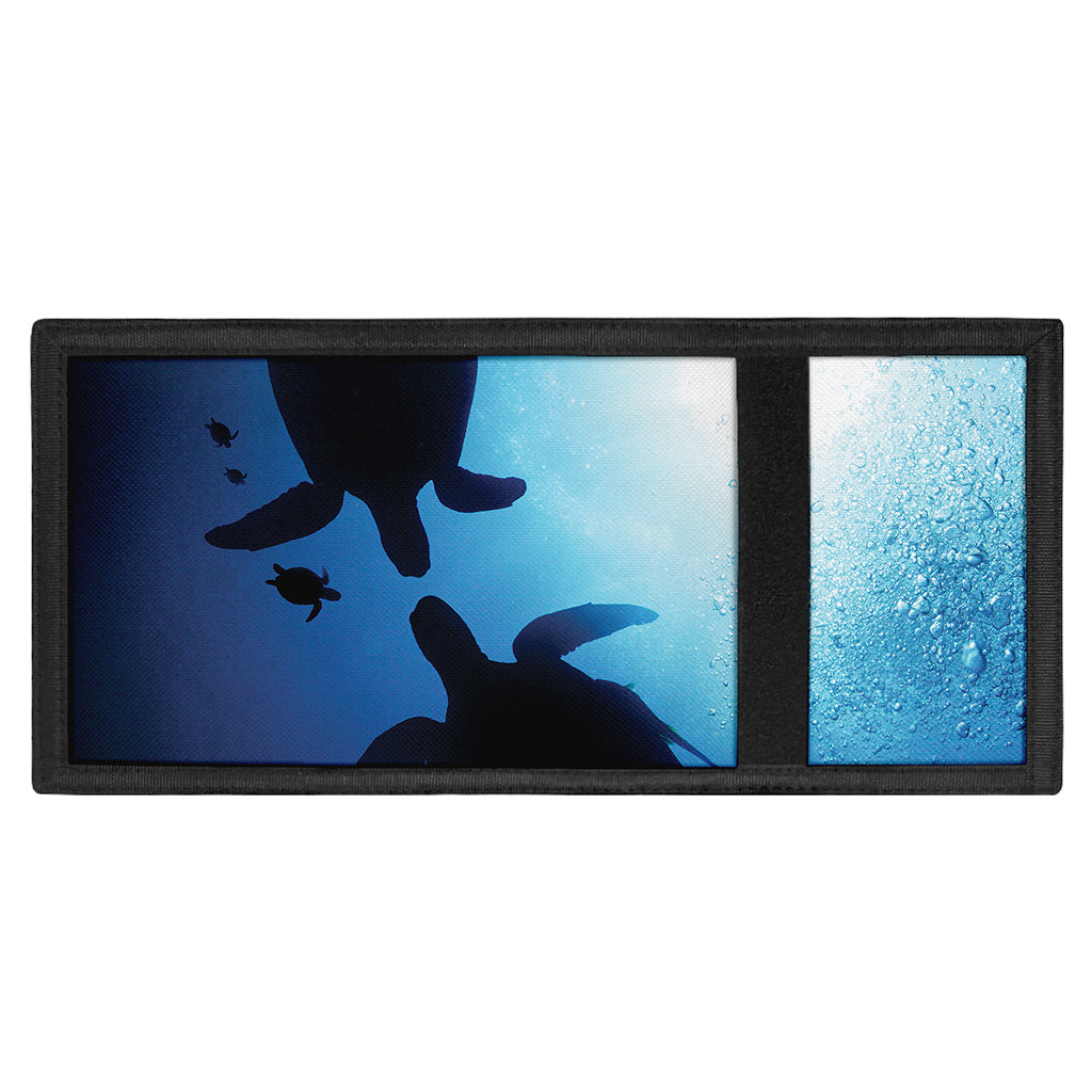 Sea Turtle Family Underwater Print Trifold Wallet