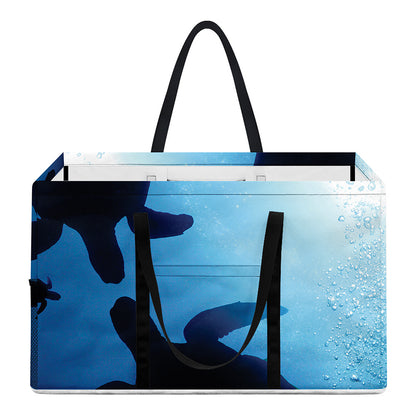Sea Turtle Family Underwater Print Utility Tote Bag