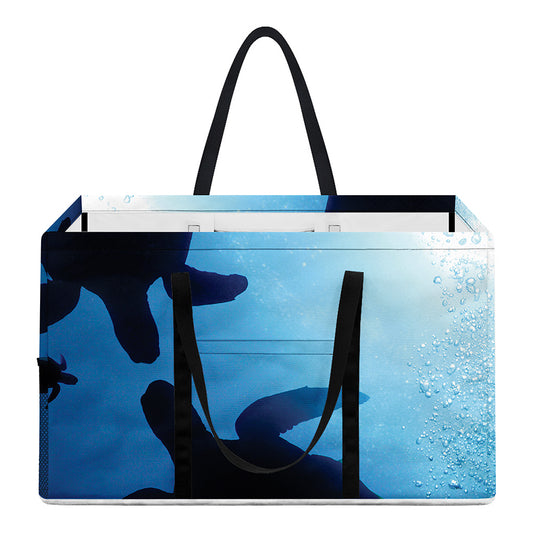 Sea Turtle Family Underwater Print Utility Tote Bag