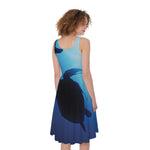 Sea Turtle Family Underwater Print Women's Sleeveless Dress