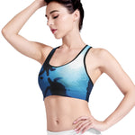 Sea Turtle Family Underwater Print Women's Sports Bra