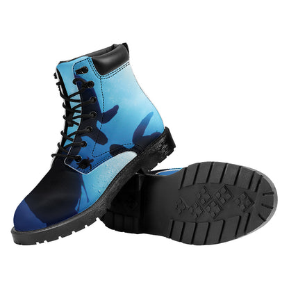 Sea Turtle Family Underwater Print Work Boots