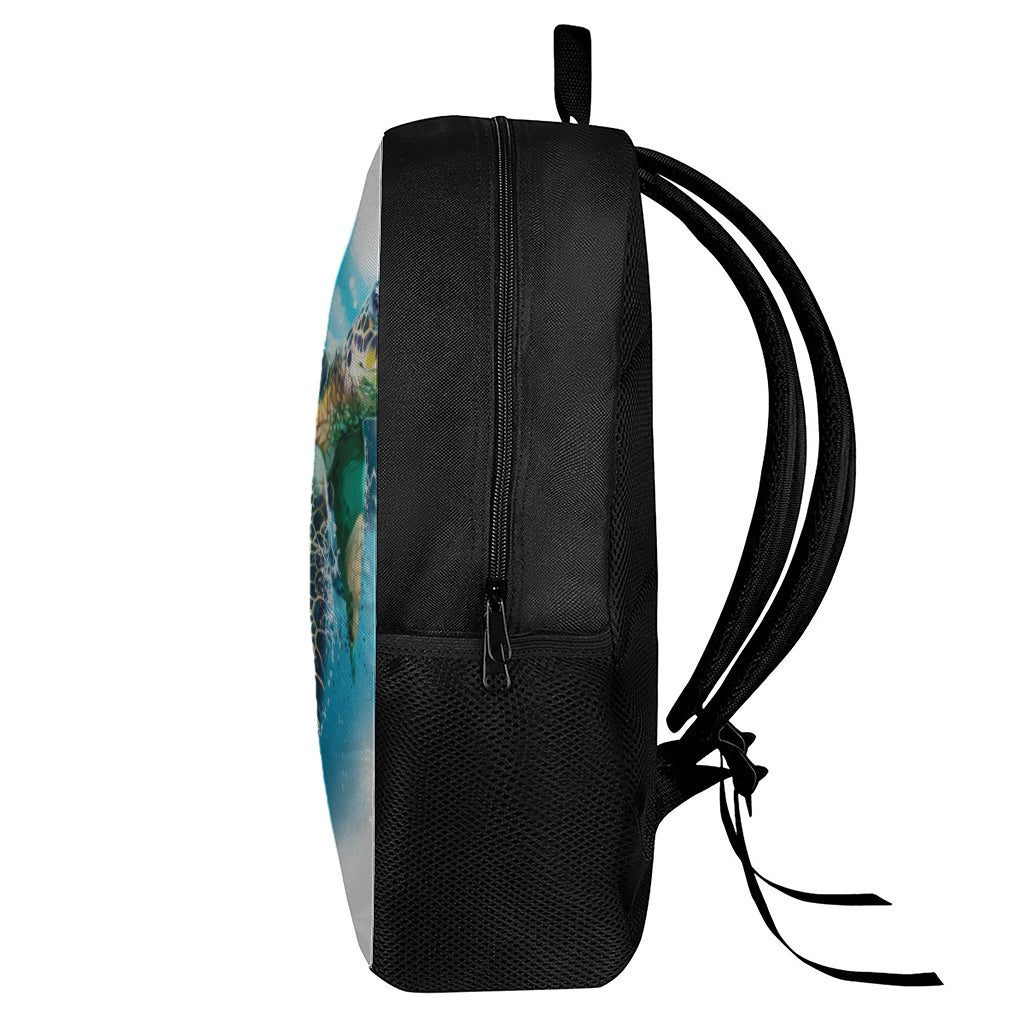 Sea Turtle Painting Print 17 Inch Backpack