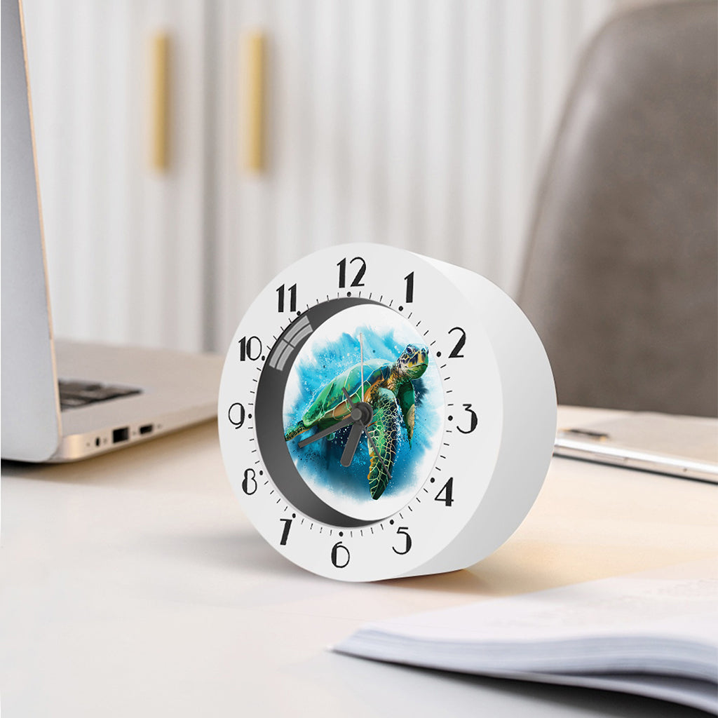 Sea Turtle Painting Print Alarm Clock