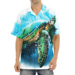 Sea Turtle Painting Print Aloha Shirt