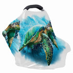 Sea Turtle Painting Print Baby Seat Cover