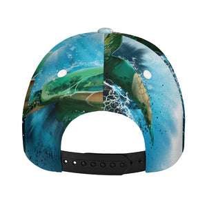 Sea Turtle Painting Print Baseball Cap