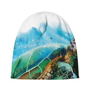 Sea Turtle Painting Print Beanie