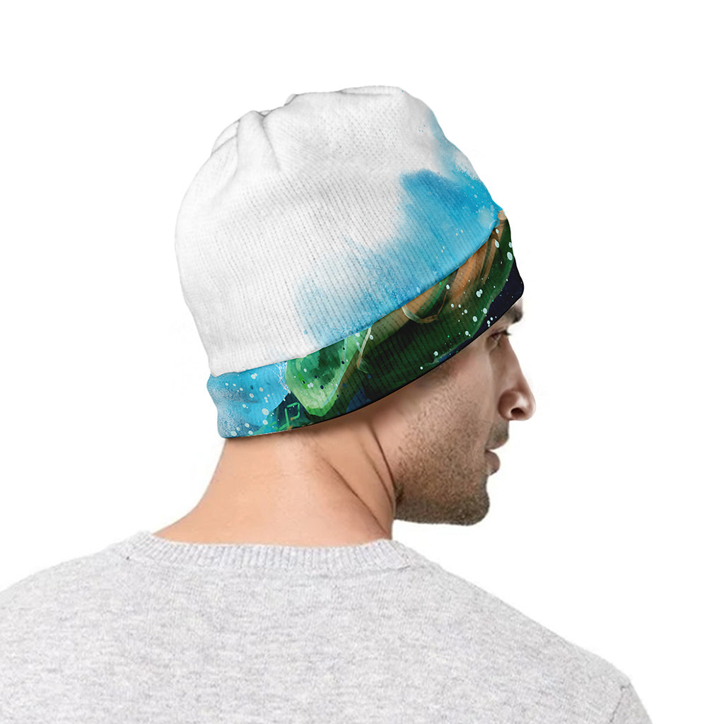 Sea Turtle Painting Print Beanie