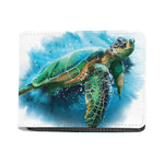 Sea Turtle Painting Print Bifold Wallet