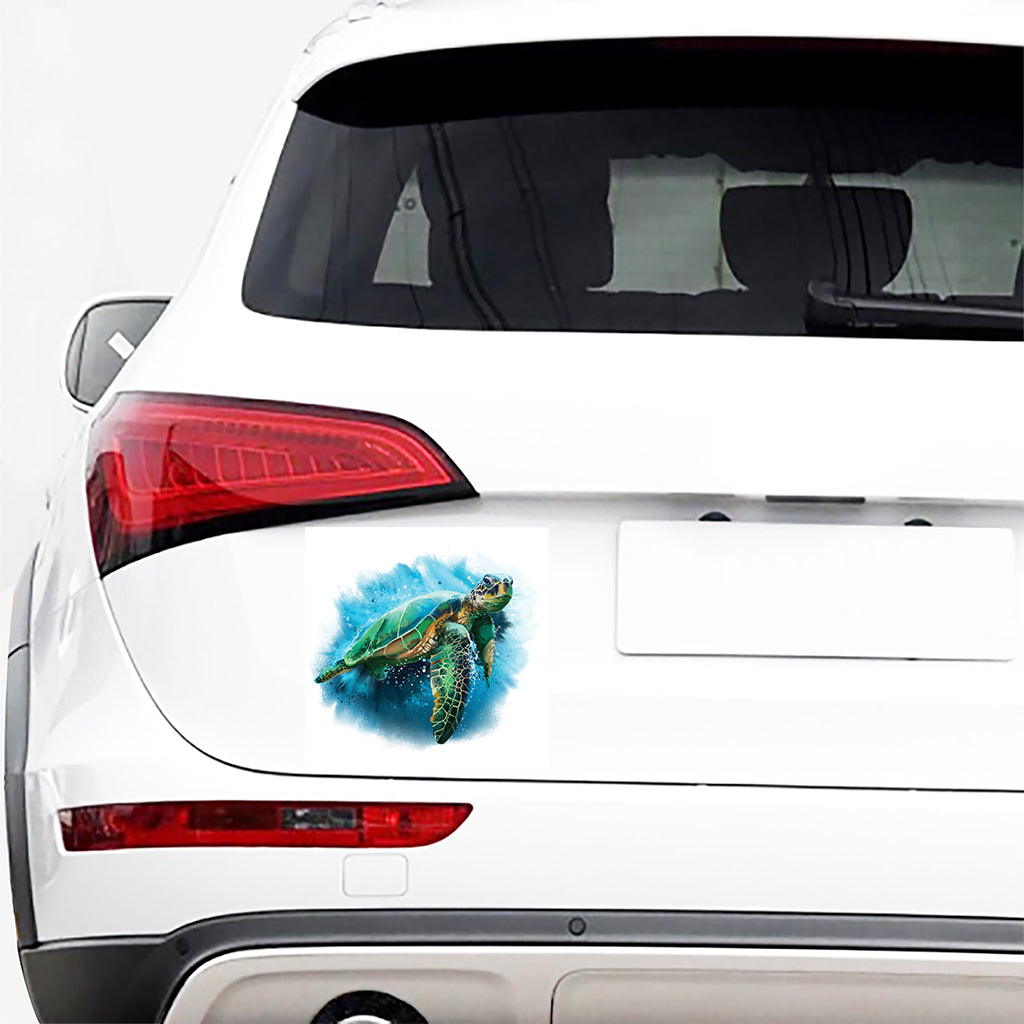 Sea Turtle Painting Print Car Sticker