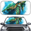 Sea Turtle Painting Print Car Windshield Sun Shade