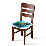 Sea Turtle Painting Print Chair Cushion Cover