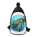 Sea Turtle Painting Print Chest Bag