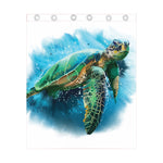 Sea Turtle Painting Print Curtain