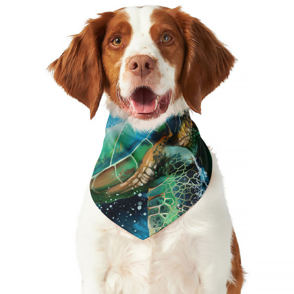 Sea Turtle Painting Print Dog Bandana