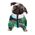 Sea Turtle Painting Print Dog Zip Up Jacket