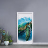 Sea Turtle Painting Print Door Sticker