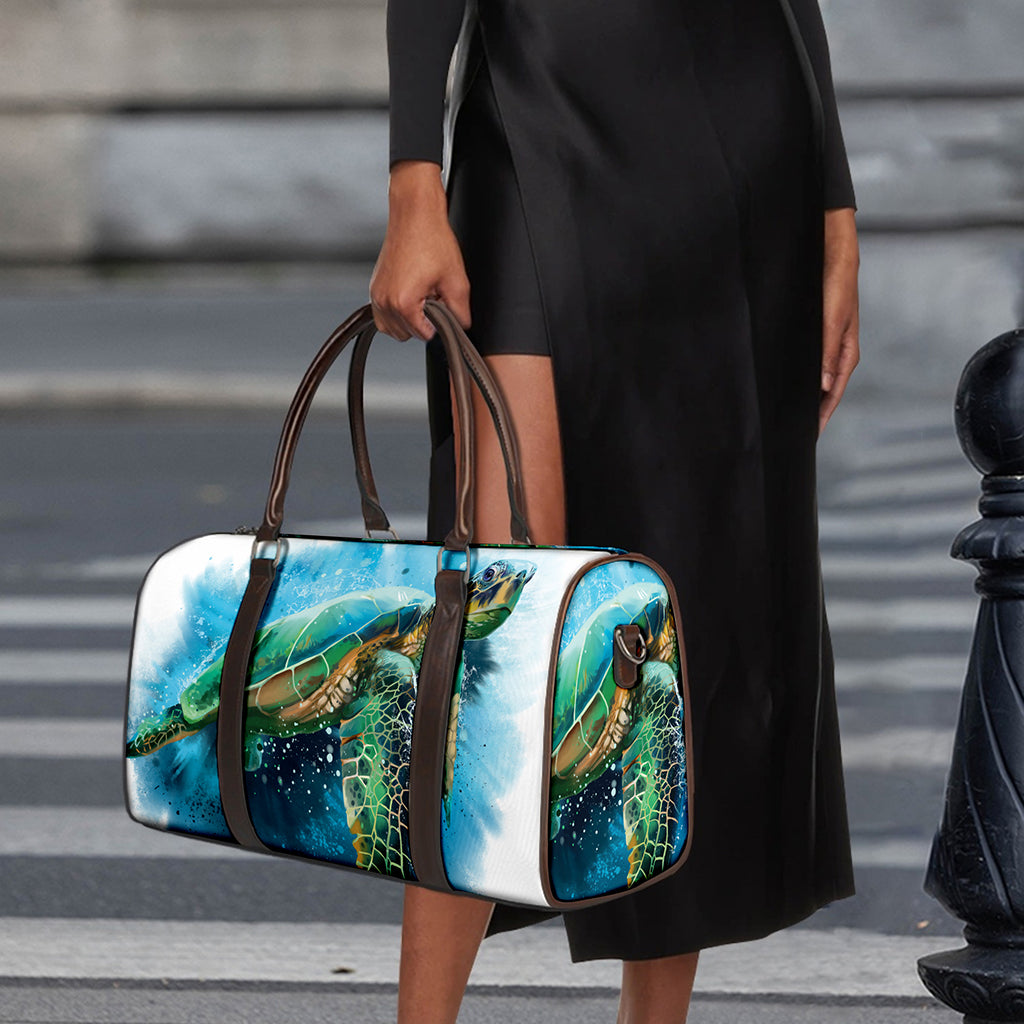 Sea Turtle Painting Print Duffle Bag