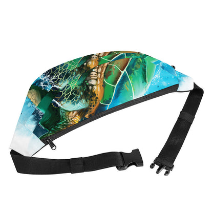 Sea Turtle Painting Print Fanny Pack