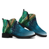 Sea Turtle Painting Print Flat Ankle Boots
