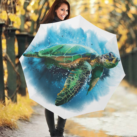 Sea Turtle Painting Print Foldable Umbrella