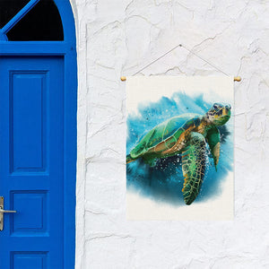 Sea Turtle Painting Print Garden Flag