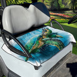 Sea Turtle Painting Print Golf Cart Seat Cover