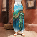 Sea Turtle Painting Print Harem Pants