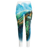 Sea Turtle Painting Print High-Waisted Pocket Leggings