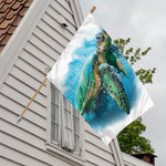 Sea Turtle Painting Print House Flag
