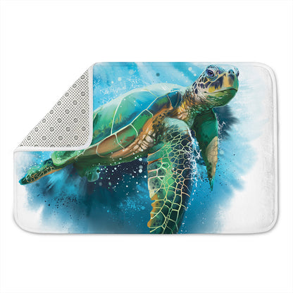 Sea Turtle Painting Print Indoor Door Mat