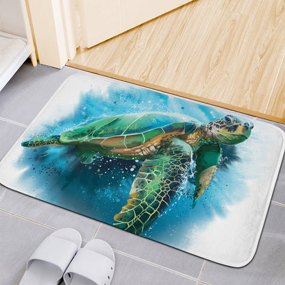 Sea Turtle Painting Print Indoor Door Mat