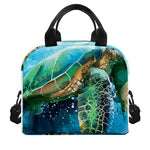Sea Turtle Painting Print Insulated Lunch Bag