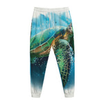 Sea Turtle Painting Print Jogger Pants