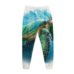 Sea Turtle Painting Print Jogger Pants