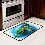 Sea Turtle Painting Print Kitchen Mat