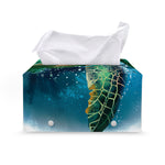 Sea Turtle Painting Print Leather Tissue Box Cover