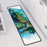 Sea Turtle Painting Print Long Kitchen Mat