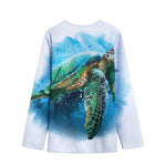 Sea Turtle Painting Print Long Sleeve Short Coat