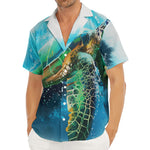 Sea Turtle Painting Print Men's Deep V-Neck Shirt