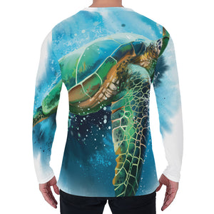 Sea Turtle Painting Print Men's Long Sleeve T-Shirt