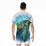 Sea Turtle Painting Print Men's Rompers