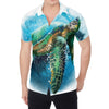 Sea Turtle Painting Print Men's Shirt